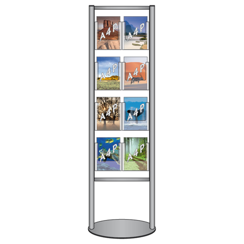 LF9: Aluminium-framed stand with leaflet dispensers