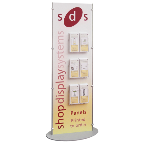 LsF6: 1.5m advertising stands (printed sign panels with brochure holders)