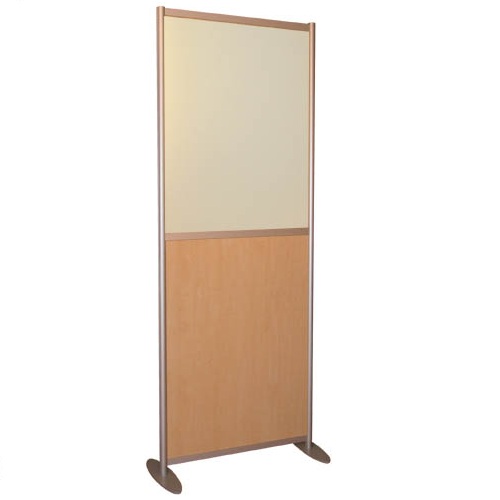 Stand with maple finish MDF and frosted acrylic panels
